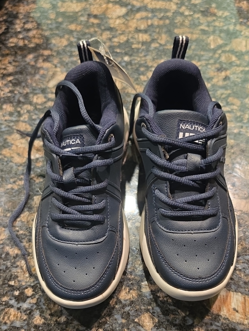 Nautica Little Boys Navy and White Lace-Up Sneakers NWT - Picture 1 of 4